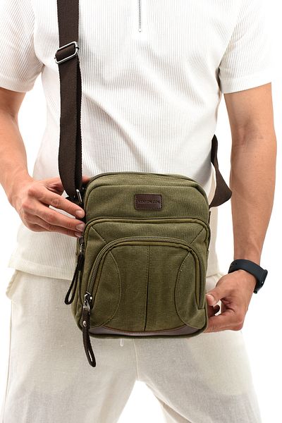 By Hakan eba-5067 Strap Canvas Bag - Shoulder & Messenger Bag KHAKI
