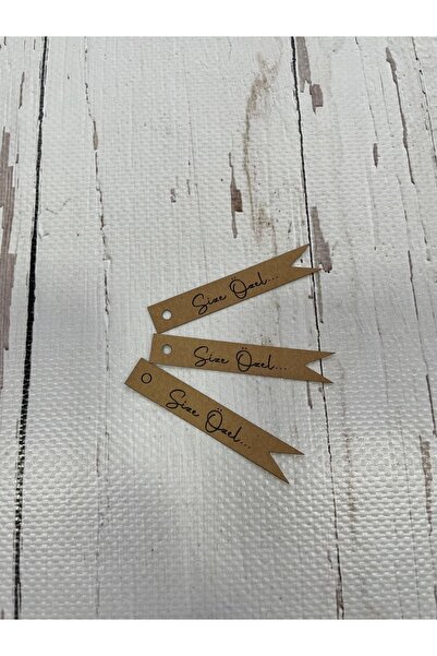 eylülün etiket fabrikası Size Özel... Kesik Uçlu Kraft Etiket - 25 Adet