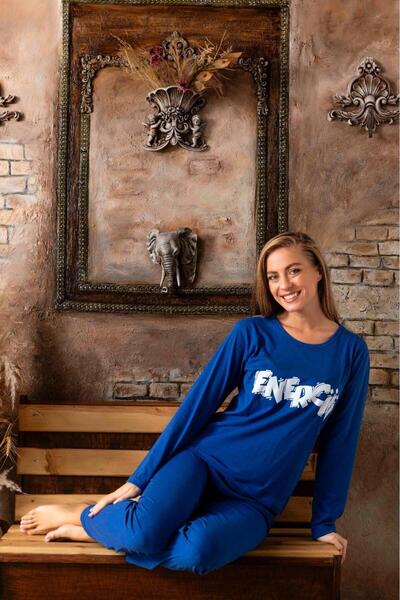 Sude Kadın Enerci Sloganlı Pijama Takım