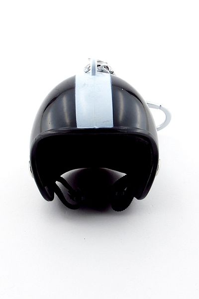 Solfera White Star Scooter - Black Motor Helmet, Shaped Keychain KC133