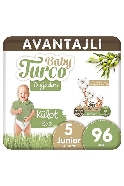Baby Turco Doğadan Avantajlı Külot Bez 5 Numara Junior 96 Adet
