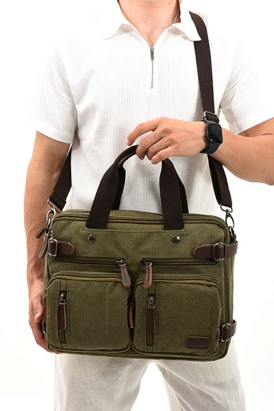 By Hakan eba-8691 Canvas Backpack - Laptop, Χαρτοφύλακες και Σχολική Τσάντα KHAKI