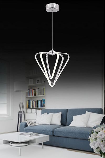 OSC HOME Modern LED Chandelier Set of 3 3 Colors Light - Living Room, Kitchen, Hallway