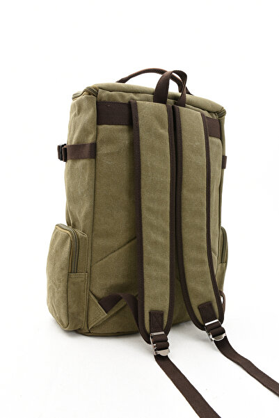 By Hakan eba-8831 Canvas Camping Travel Bag - with Laptop Compartment, Mountaineer KHAKI