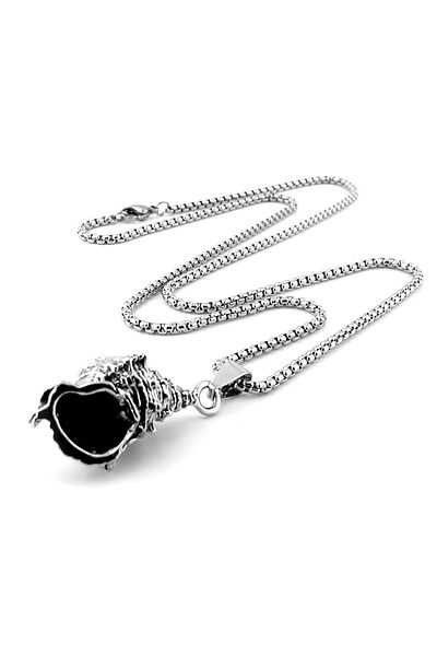 Solfera Men's Necklace - Seashell, Ocean and Seaside Steel Chain Q0846