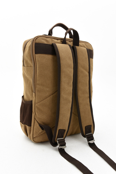 By Hakan eba-8814 Бежевий полотняний рюкзак - з відділенням для ноутбука, для кемпінгу та подорожей