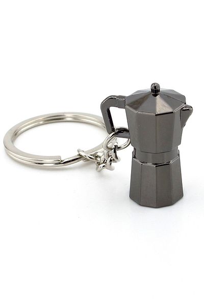 Solfera Anthracite Moca Pot Coffee Sever Metal Keychain - KC123