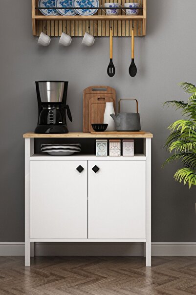 Avmpark Remyy Çok Amaçlı Dolap Kitaplık Kısa Sepet - Beyaz