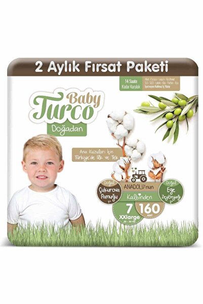 Baby Turco Doğadan 7 Numara Xxlarge 160 Adet