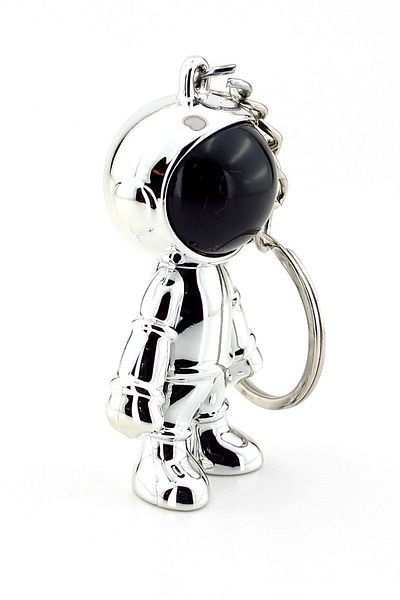 Solfera NASA Shiny Silver Color Astronaut PVC Keychain - KC128