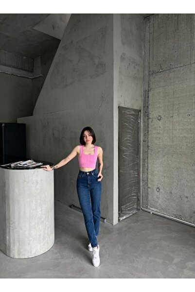 DENİKK Jean flexibil din Lycra Trendy Mom - Pantaloni confortabili din denim