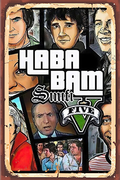 hediyeniburadabul Poster retro din lemn cu tematică Yeşilçam