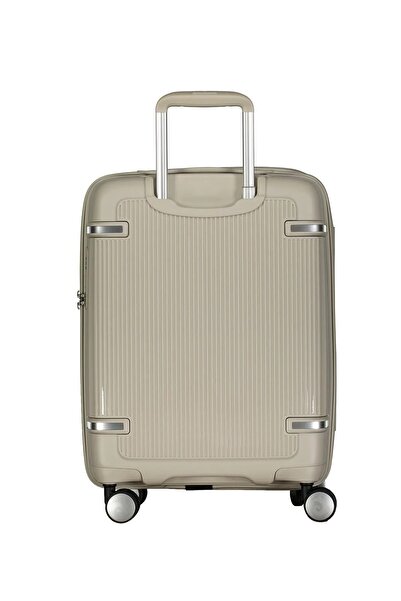 Pierre Cardin 7070 Büyük Boy Polipropilen Kırılmaz Tekerlekli Valiz Şifreli GRİ