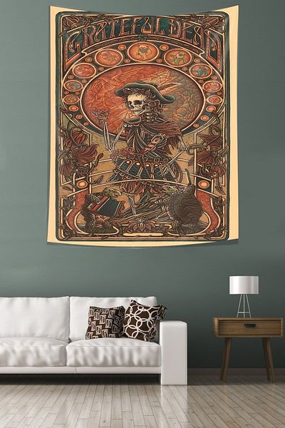 on the clouds Grateful Dead Stain Resistant Fabric Wall Cover Wall Carpet Tapestry