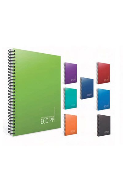 Gıpta Ultimate Notebook - دفتر ملاحظات حلزوني مقاس A4، غطاء PP، 60 مقعدًا، غير مبطن