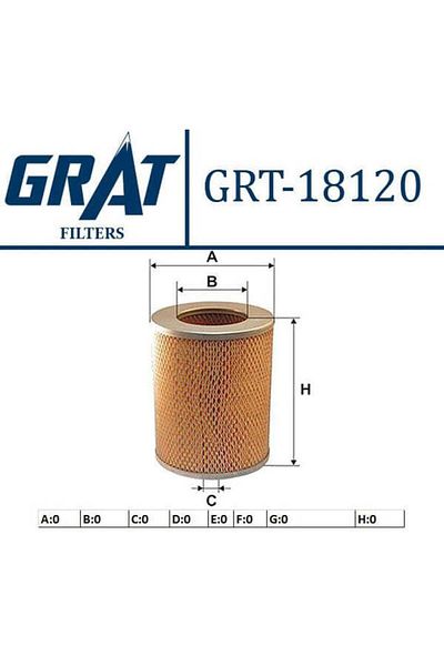 GRAT 18120 Air Filter Landcruiser 84-96 2.4 Td / Wfr Ln85 90-97