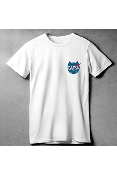Vordevia Nasa Cat Štampano majica - Oversize kroj kroj