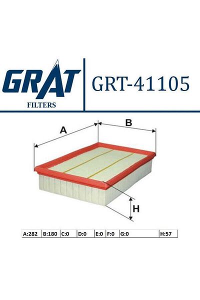 GRAT 41105 Navara 08 Pathfinder 2.5 Dci Air Filter