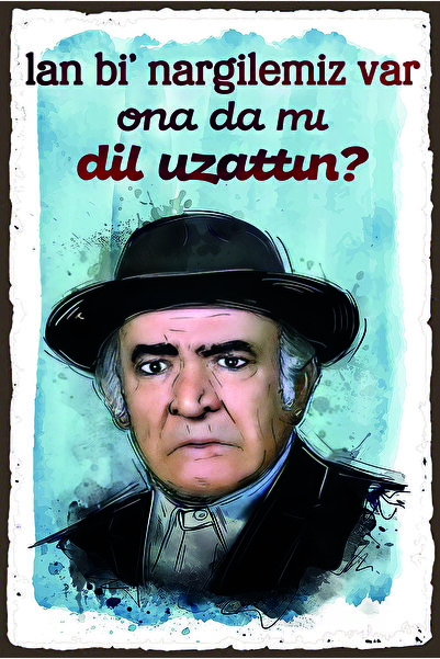 hediyeniburadabul Poster retro din lemn cu tematică Yeşilçam