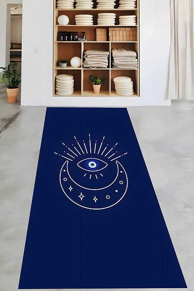 on the clouds Model abstract Moon And Eye Evil Eye Bead Lavabil Bază anti-alunecare Covoraș de yoga rezistent la pete Covoraș de pilates
