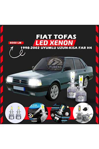 SHOOPLAA Fiat Tofaş Uzun - Kısa Far Uyumlu Şimşek Etkili Led Xenon Performanc...