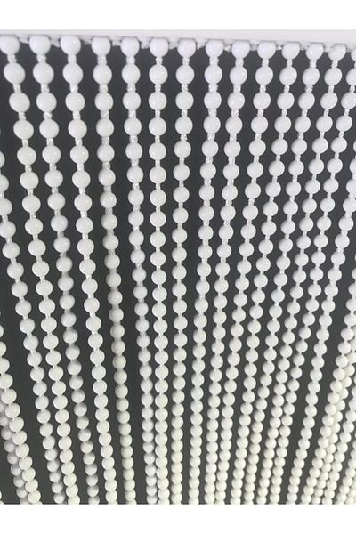 özdeğer home 80X200 White 5mm Chain Curtain Door Curtain Door Ornament Beads Curtain Partition Curtain