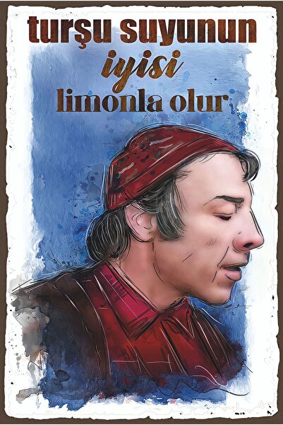 hediyeniburadabul Poster retro din lemn cu tematică Yeşilçam