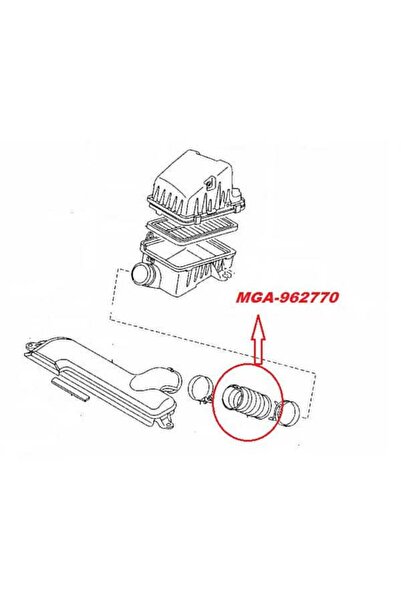 MGA 962770 Air Filter Hose Intake Mazda 626 98-02 Straight Medicine