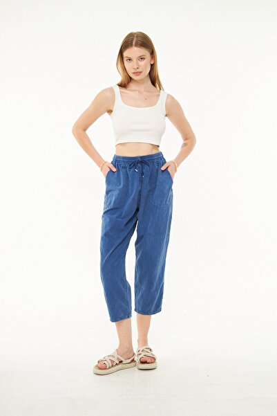 Minharir High Waist Ankle Length Linen Trousers