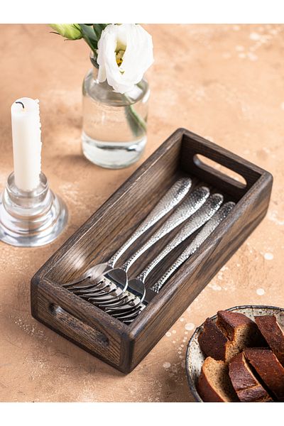 Esci Design Wooden Bread Holder - Spoon Holder - Organizer - Basket - Box - Case - Presentation Holder