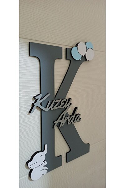 woodengifts ÇOCUK VE BEBEK ODASI HARF ÜZERİ İSİMLİ KAPI VE DUVAR KAPI SÜSÜ PANO İSİMLİK