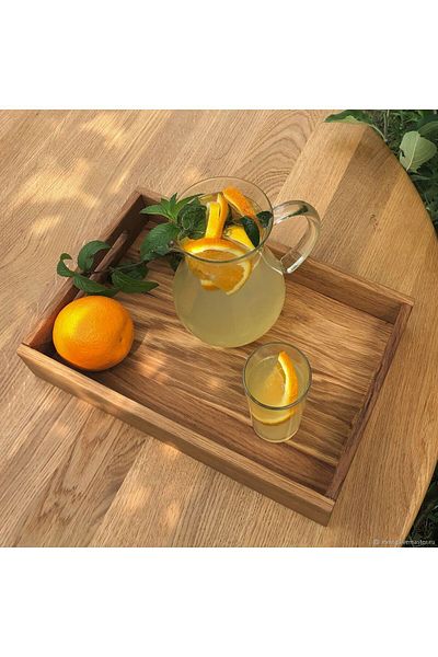 Esci Design Wooden Tray - Premium Quality Tray - Natural Wood Presentation Tray - Tea Tray - Retro Tray