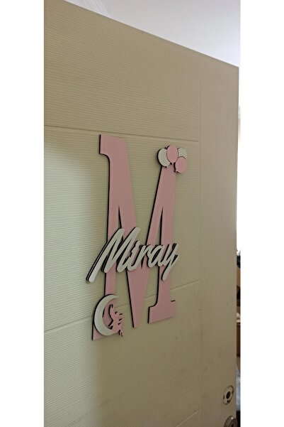 woodengifts ÇOCUK VE BEBEK ODASI HARF ÜZERİ İSİMLİ KAPI VE DUVAR KAPI SÜSÜ PANO İSİMLİK