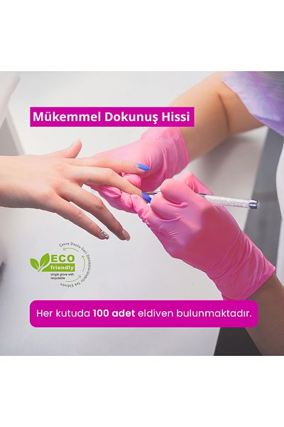 Reflex Pink Size S Disposable Examination Gloves - 100 Pieces