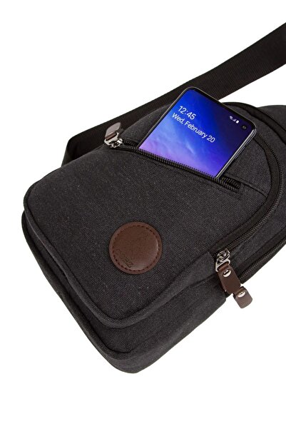 Torz Canvas Men's Messenger Bag Cross Single Arm Water Resistant Chest Shoulder Bag with Headphone Outlet