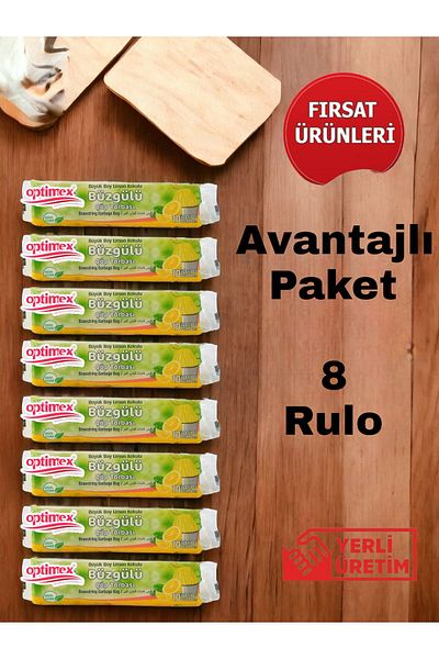 OPTİMEX GIFTED DUMP BAG LARGE SIZE LEMON FRAGRANCE 10 PACK ROLLS x 8 PACK