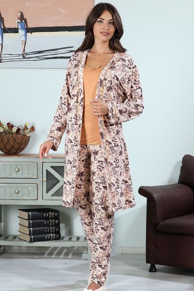 Bella Linda Γυναικεία Σετ Πυτζάμες και Φόρεμα - Floral Print