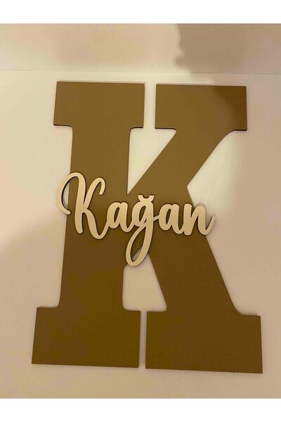 woodengifts ÇOCUK VE BEBEK ODASI HARF ÜZERİ İSİMLİ KAPI VE DUVAR KAPI SÜSÜ PA...