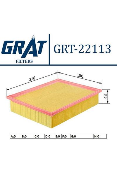 GRAT 22113 Air Filter Mercedes W210 95-03 E200 Comp