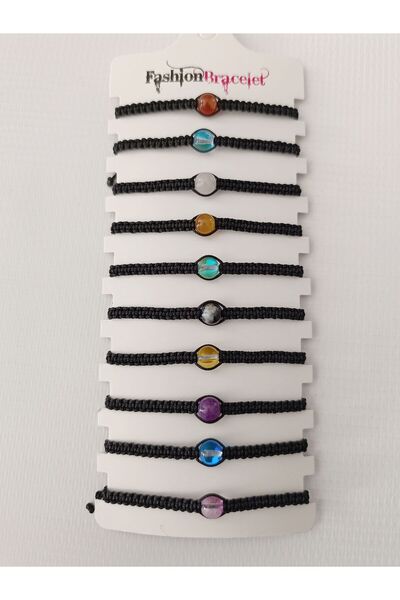 Bebekmağazam PACK OF 10 NATURAL STONE AND SPORTS BRACELET