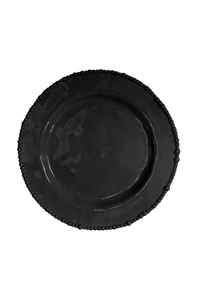 Baci Milano Joke Siyah Melamin Pasta Tabağı 23 Cm