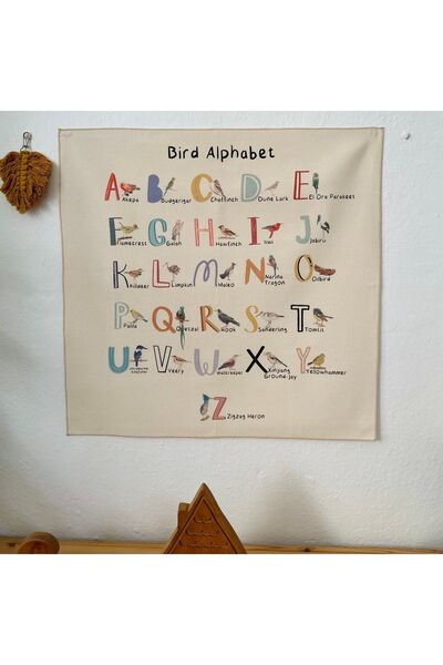 Dos Junior Company Mini Kuş Ingilizce Alfabe Duvar Örtüsü