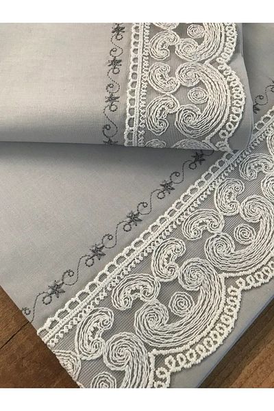 Modares Store Gray Jotem Piccolo 50x70 Double Pillow Case