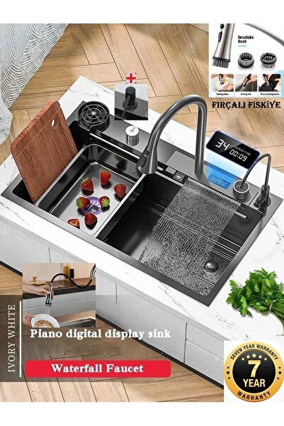 OEM Dijital Eviye Seti Ve Bataryası Teknolojik Antrasit Çelik 8 Fonksiyon Yen...