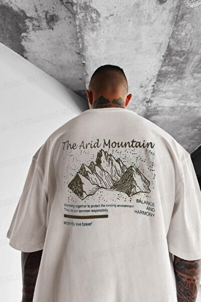 Teenage Millionaire Tricou pentru bărbați Arid Mountain Oversize Ecru Alb Salas
