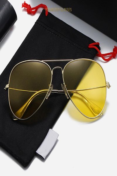 MasterCar Rayban Model Anti Headlamp Night Driving and Fog Goggles with Zippered Glasses Case as a Gift