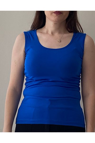 Fendimod Bluză de damă fără mâneci Lycra cu bretele groase