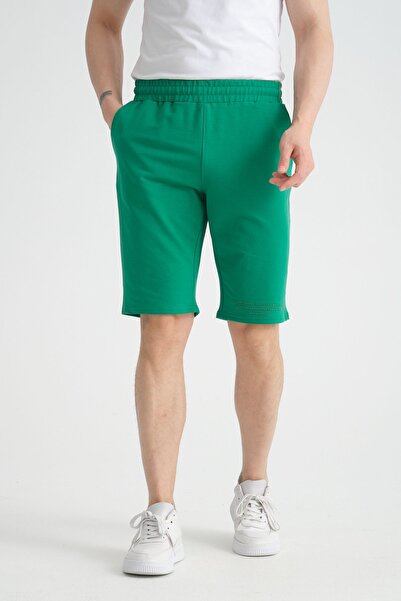 Shooter Baskı Detaylı Regular Kalıp Benetton Rengi Erkek Şort