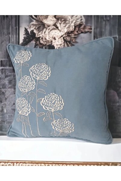 NAKIŞ HOME DESİGN غطاء قلاب مطرز بنمط AÇELYA مع حبل مطرز