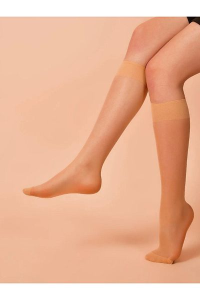 Çınarteks Black Skin Sahra Fit 15 Тънки лъскави дамски чорапи с дължина до коляното - качествен стилен оригинал